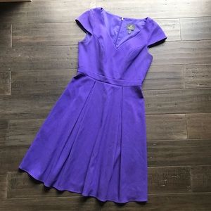 Adrianna Papell Purple Cap Sleeve Dress